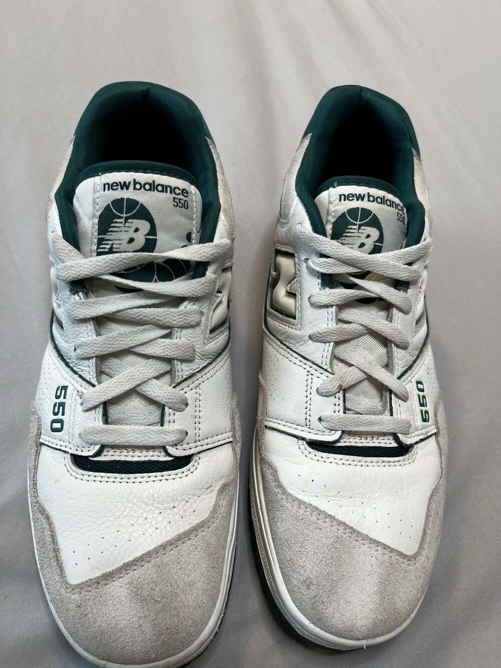 New Balance 550 White/Team Forest Green Sneakers (BB550STA)